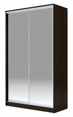 Шкаф 2-х створчатый 2200х1200х420 Хит-22-4-12/2-88, Матовое стекло, Венге в Тюмени - изображение