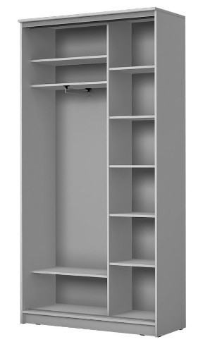 Шкаф 2-х створчатый "Листья" ХИТ 22-4-14-66-17 Серый в Тюмени - изображение 1