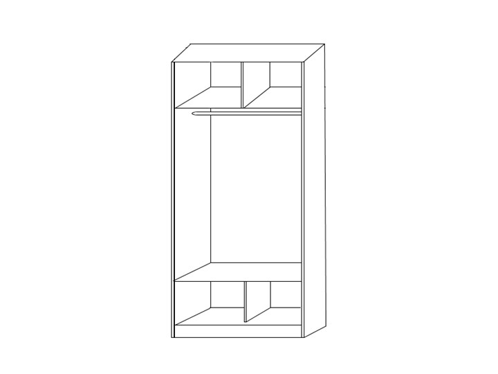 Шкаф двухстворчатый 2300х1200х620 с двумя зеркалами ХИТ 23-12/2-55, Дуб Сонома в Тюмени - изображение 1