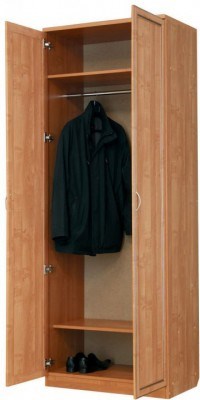 Шкаф двухдверный 100 со штангой, цвет Дуб Сонома в Тюмени - изображение 1