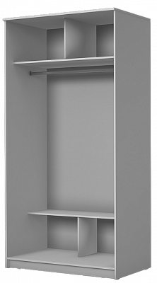 Шкаф двухстворчатый 2400х1200х620 с двумя зеркалами ХИТ 24-12/2-55 Белая шагрень в Тюмени - изображение 1