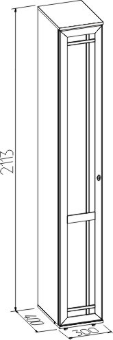 Распашной шкаф Sherlock 73 + Фасад левый, Дуб Сонома в Тюмени - изображение 3