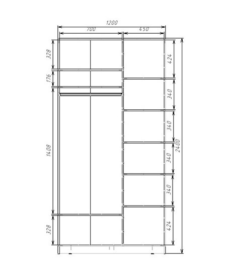Шкаф 2-х дверный 2400х1200х620 с двумя зеркалами ХИТ 24-12-55 Ясень Шимо Темный в Заводоуковске - изображение 2