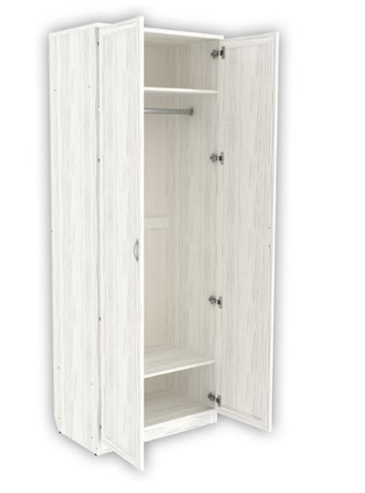 Шкаф 2-х дверный 100 со штангой, цвет Арктика в Заводоуковске - изображение 1