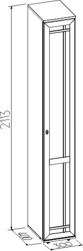 Шкаф-пенал Sherlock 73 + Фасад правый, Дуб Сонома в Тюмени - изображение 3
