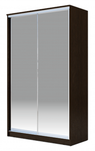 Шкаф 2-х дверный 2400х1200х420 Хит-24-4-12/2-88, Матовое стекло, Венге в Заводоуковске - предосмотр