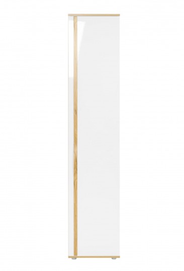Шкаф одностворчатый Марта-2 ЛД 136.010, Дуб золотой/Белый глянец в Тюмени - изображение 1