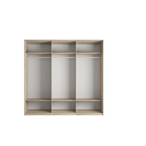Шкаф трехстворчатый Эста, 6 зеркал, комби 2400x660x2200, белый снег в Тюмени - предосмотр 1