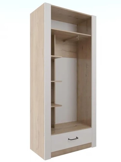 Шкаф гардеробный Ева 5 М1 дуб ирландский/белый матовый в Ишиме - изображение 1