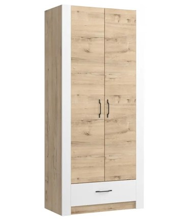 Шкаф гардеробный Ева 5 М1 дуб ирландский/белый матовый в Заводоуковске - изображение