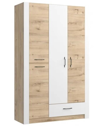 Шкаф гардеробный Ева 5 М2 дуб ирландский/белый матовый в Заводоуковске - изображение