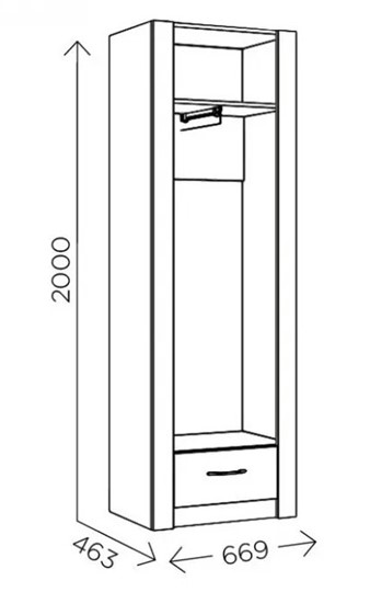 Шкаф гардеробный Ева 5 М3 дуб ирландский/белый матовый в Тюмени - изображение 1