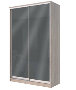 Шкаф 2-х дверный Хит-22-4-12/2-22 с цветным стеклом, темно-серый 073, Дуб сонома в Тюмени