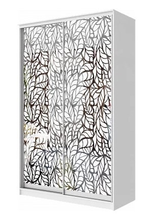 Шкаф "Листья" ХИТ 22-4-12-66-17 Белый в Заводоуковске - изображение