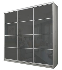 Шкаф 3-х дверный MAX МШ-25-6-24-222, Профиль Белый/Цвет Дуб Крафт белый/Oraclal Темно-серый в Тюмени
