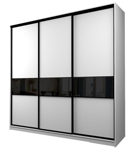 Шкаф MAX МШ-25-6-24-999, Профиль Черный/Цвет Белый/Oraclal Черный в Ишиме