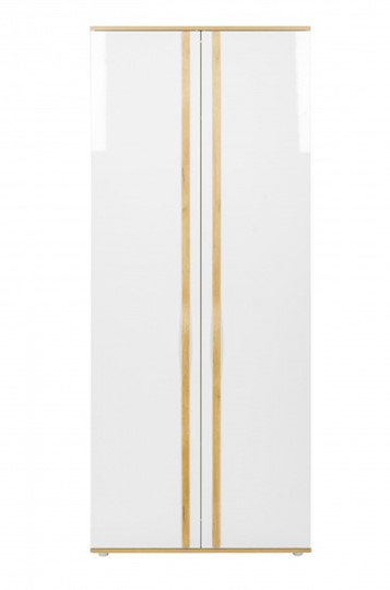 Распашной шкаф Марта-2 ЛД 136.020, Дуб золотой/Белый глянец в Тюмени - изображение 1