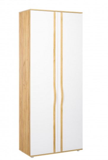 Распашной шкаф Марта-2 ЛД 136.020, Дуб золотой/Белый глянец в Заводоуковске - изображение 3