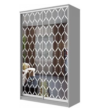 Шкаф 2-х дверный "Сетка" ХИТ 22-12-66-16 Серый в Тюмени - изображение
