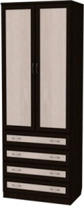 Шкаф распашной 103 со штангой, цвет Венге в Тюмени - предосмотр