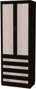 Шкаф распашной 103 со штангой, цвет Венге в Тюмени - изображение