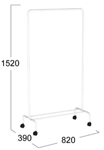 Гардеробная вешалка на колесиках Радуга 2-ВНП 299 Белый в Тюмени - предосмотр 1