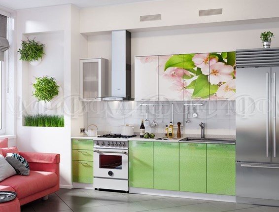 Кухня фотопечать Яблоневый цвет 1,7 в Заводоуковске - изображение