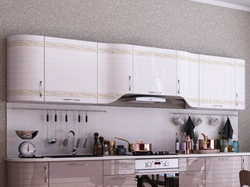 Модульный кухонный гарнитур Анастасия цвет капучино 2 (260 см) в Заводоуковске - предосмотр 1