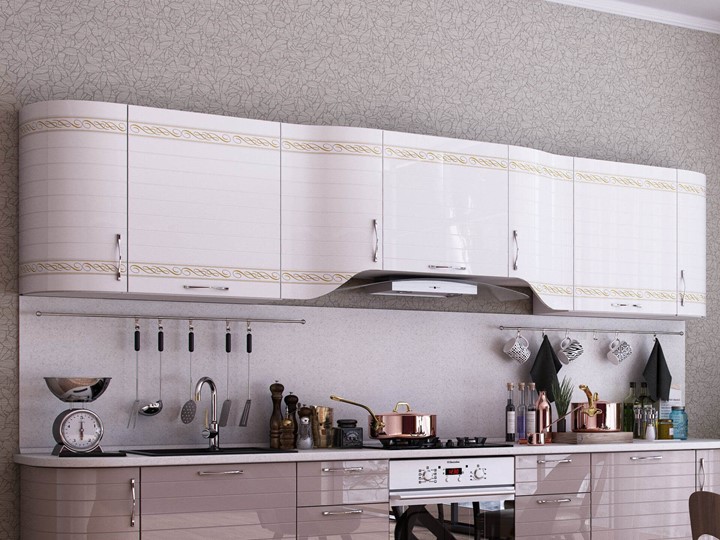 Модульный кухонный гарнитур Анастасия цвет капучино 2 (260 см) в Заводоуковске - изображение 1