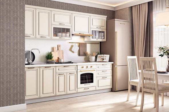 Модульный кухонный гарнитур Атланта 2 с карнизом в Заводоуковске - изображение