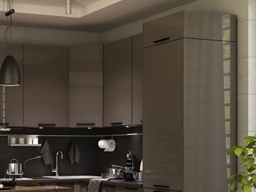 Модульный кухонный гарнитур Герда 2200 (Черный/Антрацит глянец) в Тюмени - предосмотр 4