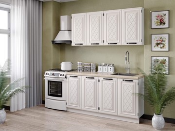 Модульный кухонный гарнитур Марина 2200(Белый/Алебастр) в Тюмени - предосмотр