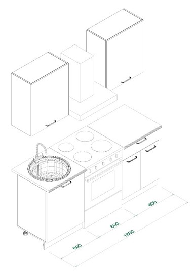 Гарнитур кухонный МК НОРД Комплект №2 1,2м Дуб Крафт Белый (K001 PW) в Тюмени - изображение 5