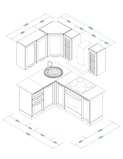 Кухонный гарнитур МК РИВЬЕРА Комплект №9 1,4х1,8м угловая ПВХ Белый в Ишиме - изображение 8
