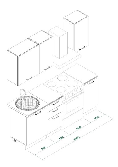 Кухонный гарнитур МК ТЕХНО Комплект №3 1,4м ПВХ Оленна в Тюмени - изображение 6