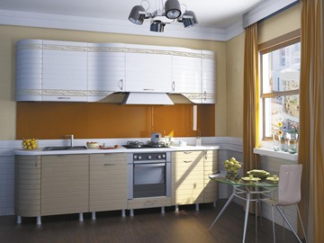 Модульный кухонный гарнитур Анастасия цвет капучино 2 (260 см) в Тюмени