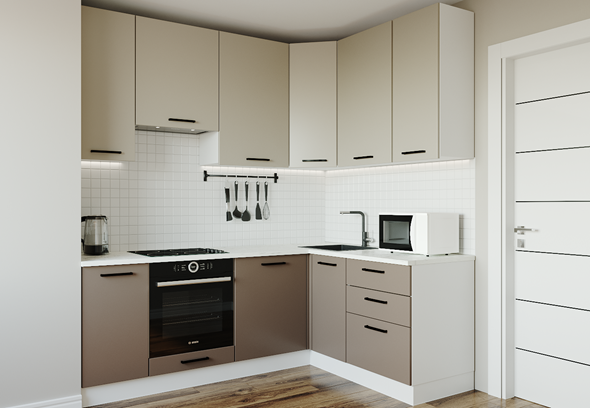 Модульная кухня Латте-2200х1600 в Заводоуковске - изображение