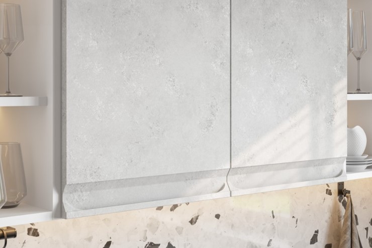 Кухонный угловой гарнитур Вельвет, бетон графит/бетон снежный в Заводоуковске - изображение 4