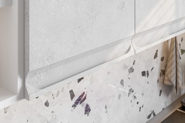 Кухонный угловой гарнитур Вельвет, бетон графит/бетон снежный в Заводоуковске - предосмотр 5