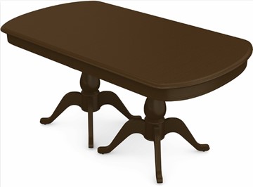Обеденный раздвижной стол Фабрицио-2 исп. Мыло большой 2 вставки, Тон 4 (Морилка/Эмаль) в Тюмени