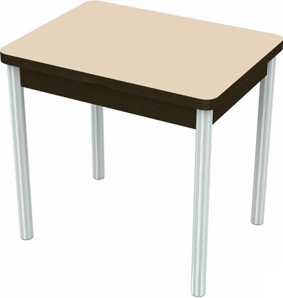 Раздвижной стол Бари хром №6 (стекло молочное/венге) в Тюмени - изображение
