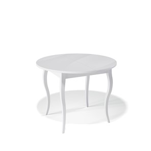 Кухонный стол раскладной Kenner 1000С (Белый/Стекло белое глянец) в Ишиме