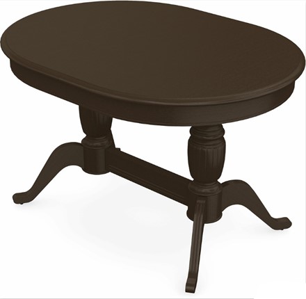 Кухонный стол раздвижной Леонардо-2 исп. Овал, тон 7 (Морилка/Эмаль) в Тюмени - изображение