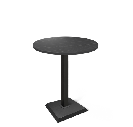 Барный стол SHT-TU5-BS2/H110 / SHT-TT 80 ЛДСП (камень пьетра гриджио черный/черный) в Заводоуковске - изображение