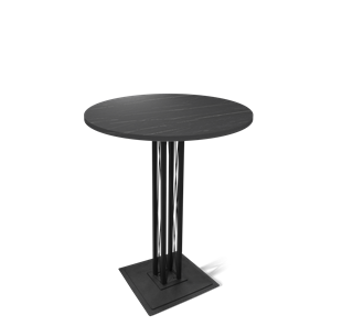 Барный стол SHT-TU6-BS1/H110 / SHT-TT 80 ЛДСП (камень пьетра гриджио черный/черный) в Тюмени