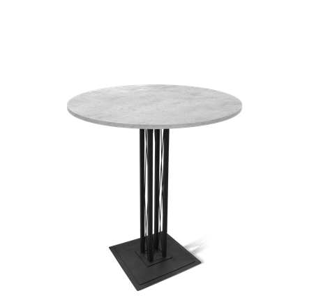 Барный стол SHT-TU6-BS1/H110 / SHT-TT 90 ЛДСП (бетон чикаго светло-серый/черный) в Заводоуковске - изображение