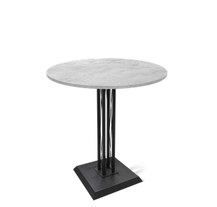 Обеденный круглый стол SHT-TU6-BS2/H110 / SHT-TT 90 ЛДСП (бетон чикаго светло-серый/черный) в Тюмени