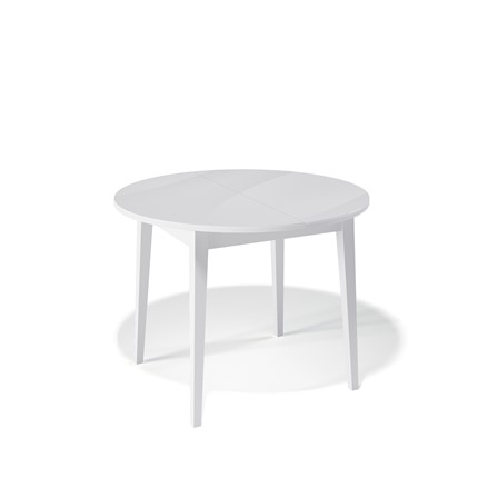 Раздвижной стол Kenner 1000M (Белый/Стекло белое сатин) в Заводоуковске - изображение
