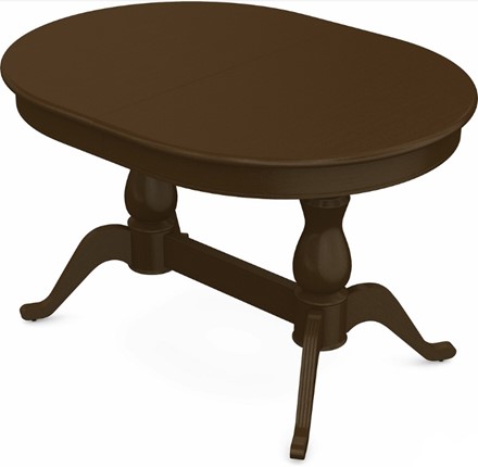 Кухонный стол раскладной Фабрицио-2 исп. Овал 1200, Тон 4 (Морилка/Эмаль) в Тюмени - изображение