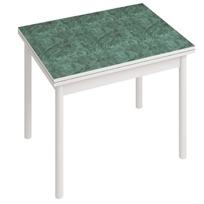 Кухонный стол СТ22, Белый/Зеленый мрамор в Тюмени